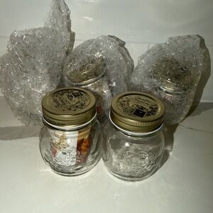 Set 5 Bormioli Rocco Quattro Stagioni Glass Canning Jars 0.15L 5oz W/Lids Italy